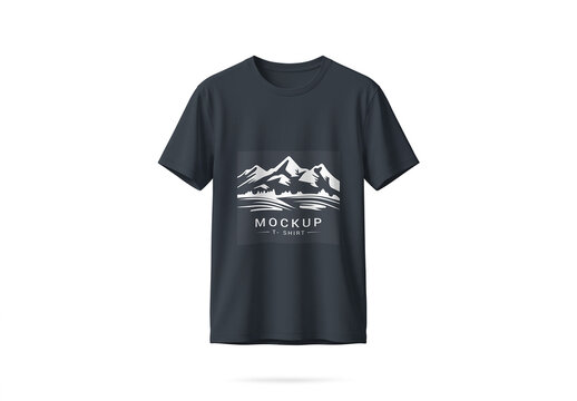 T-Shirt Mockup on White Background