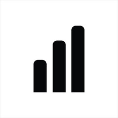 Obraz premium Business Growth Analytics Icon – Minimalist Bar Chart Illustration