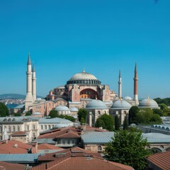 Obraz premium Hagia Sophia Grand Mosque in Istanbul Turkey