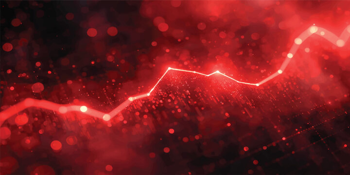 A glowing red heart shape creates a bright energy loop against the dark digital space background