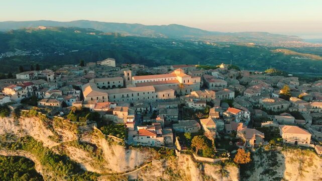 The village of Gerace in Calabria sits on a hill near the Mediterranean Sea