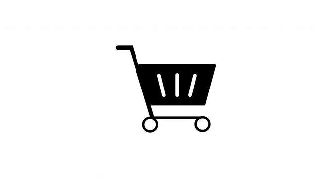 shopping cart icon Animation loop motion graphics
