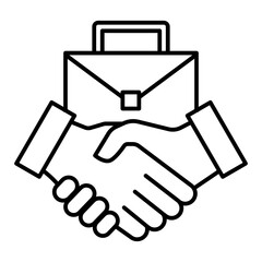 Obraz premium business cooperation line icon with editable stroke