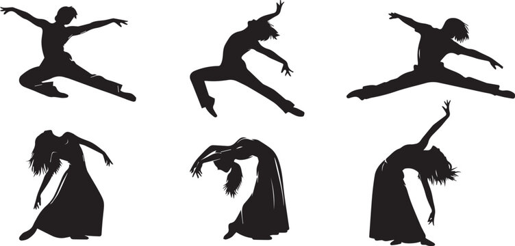 Dancing people vector illustration 