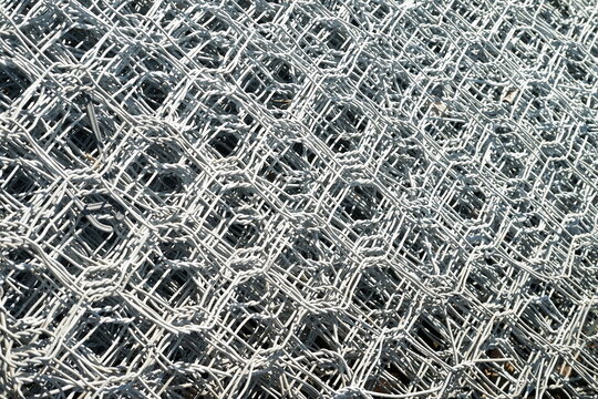 Abstract Art of Shaped Silver Wire Background Texture