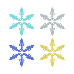 Obraz premium BEAUTIFUL SNOWFLAKES SIGN SYMBOL LOGO VECTOR ISOLATED ON WHITE