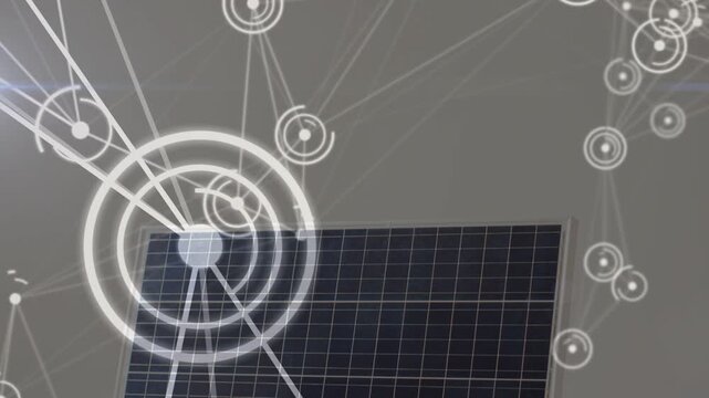 Camera shifting, solar panel rising, rings scanning junction and nodes aligning for alignment