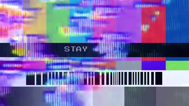Digital data error abstract glitch art background with vibrant noise texture