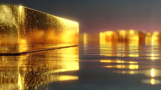 Polished gold metallic mirror luxury shiny background wallpapers