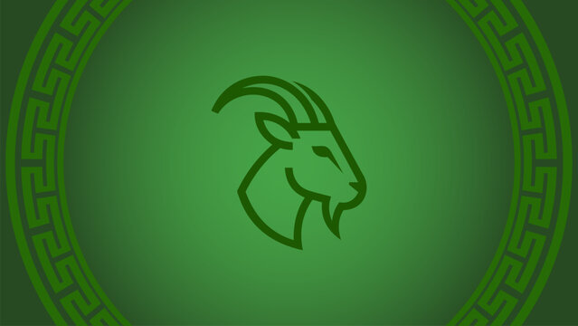 Minimal Circular Goat Emblem Logo for Organic Farm and Ranch Branding