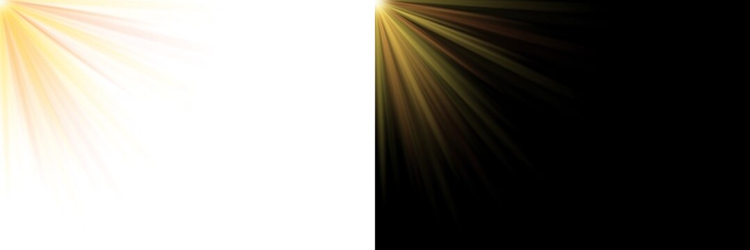 Sunrays. Sun burst. Glowing sunburst radient flare. Glowing star with rays. Bright glowing stars.