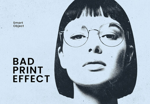 Grunge Bad Print Photo Effect