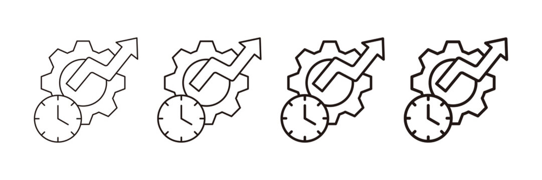 Time Management Icon Set Different Style Collection
