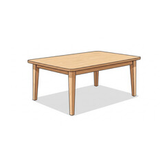 Fototapeta premium Minimal Wooden Table Furniture Vector Design