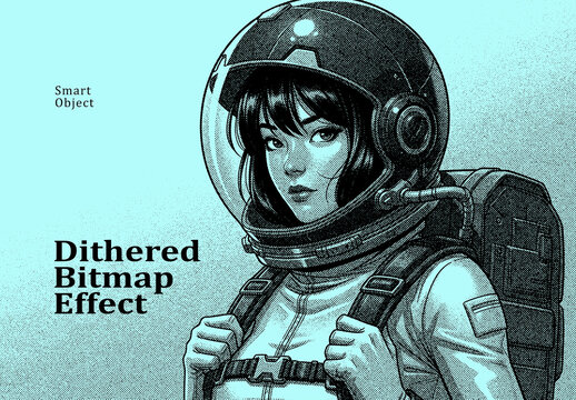 Dithered Bitmap Photo Effect