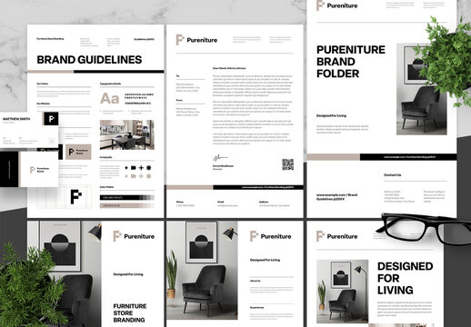 Beige And Black Furniture Brand Guidelines