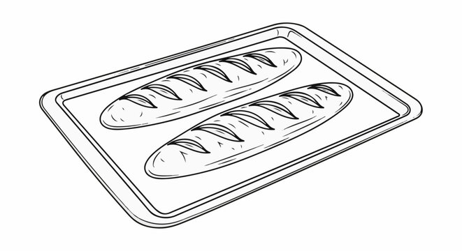 Two loaves of bread on a baking sheet