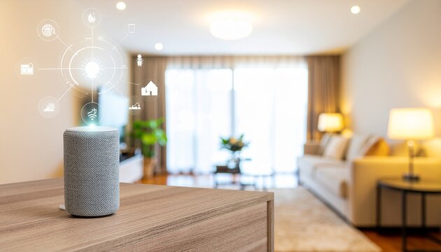 Smart Home Assistant Hub with Holographic Control Interface