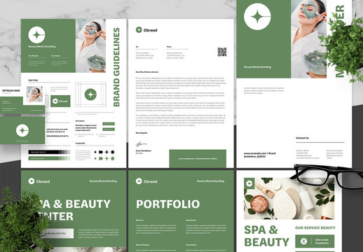 Green And Black Beauty Spa Brand Guidelines