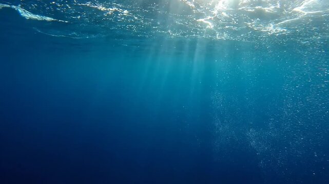 Sunlight filtering through ocean water.