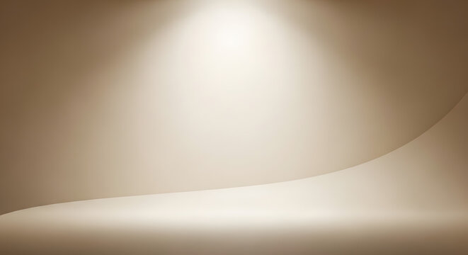 Premium beige podium background with smooth surface and spotlight