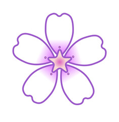 Fototapeta premium violet flower isolated on white