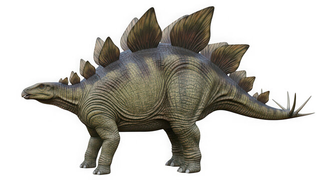 Stegosaurus dinosaur, a herbivorous prehistoric animal isolated on transparent background