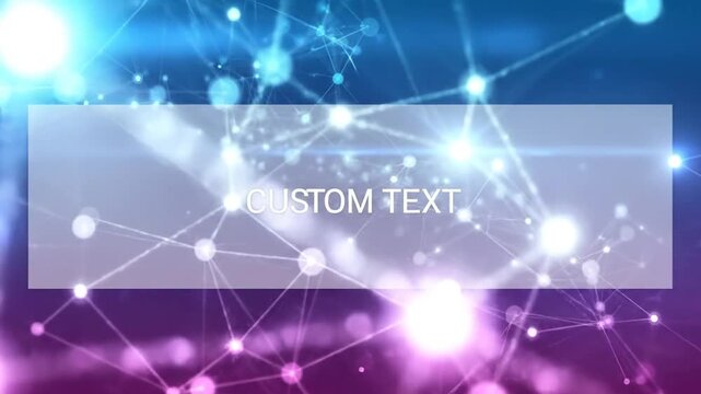 Abstract digital network background with custom text overlay for presentation.