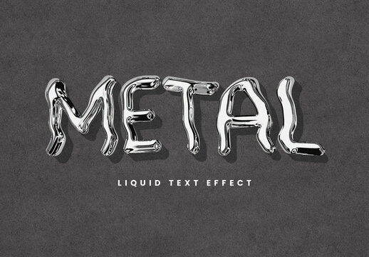 Liquid Metal Text Effect