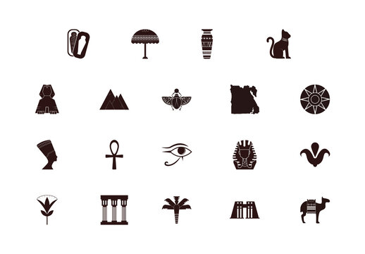 Egypt Symbols Illustration Set