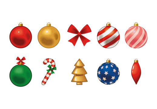 Christmas Elements Illustration Set