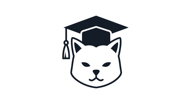 Graduated Cat Wearing Cap.