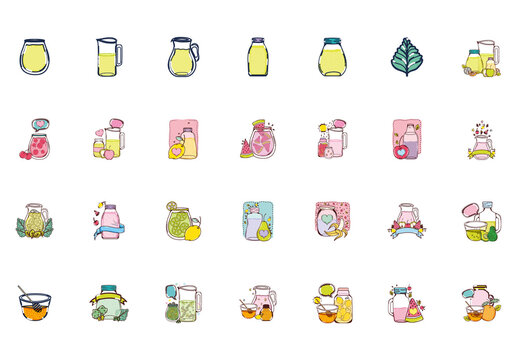 Drink Doodle Illustration Set