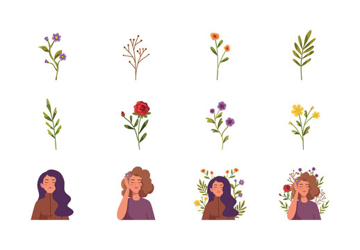 Flowers Illustration Set