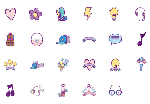 Lifestyle Doodle Illustration Set