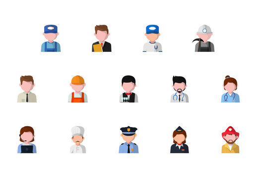 Professions Characters Illustration Set