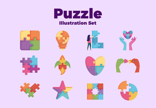 Puzzle Illustration Set