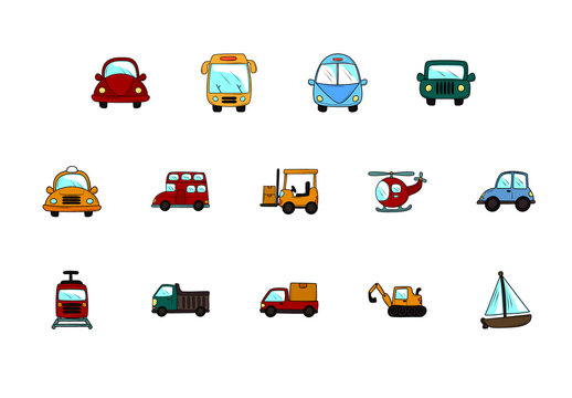 Transport Illustration Set
