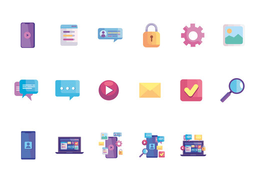 UX UI Elements Icon Set