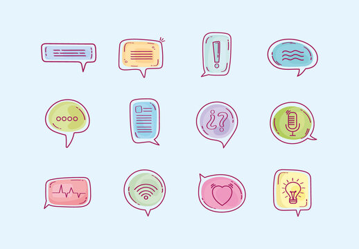 Communication Illustration Set