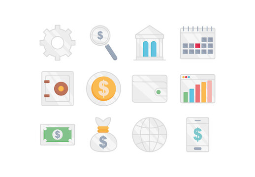 Finance Banking Illustration Set