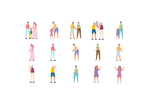 Family Characters Illustration Set