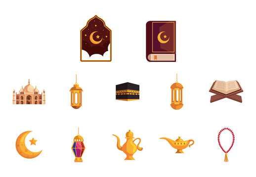 Islamic Elements Illustration Set