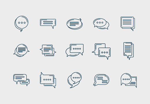 Chat Bubble Icon Set