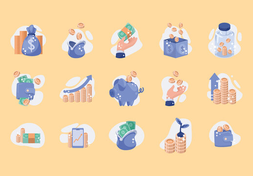 Money Finance Illustration Set