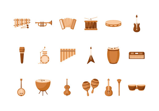 Musical Instruments Illustration Set
