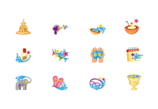 Tropical Summer Splash Illustration Set