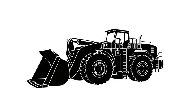 Heavy duty industrial wheel loader machine.