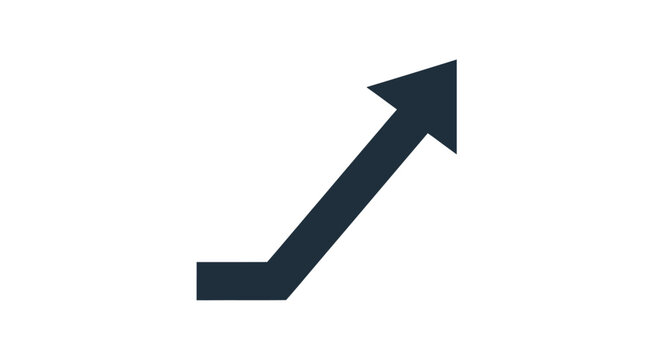Arrow indicating upward trend and growth.