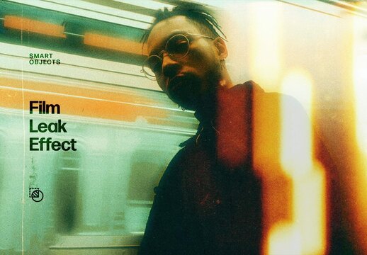 Burn Film Photo Effect &ndash; Light Leaks for Album Cover & Social Media (PSD)